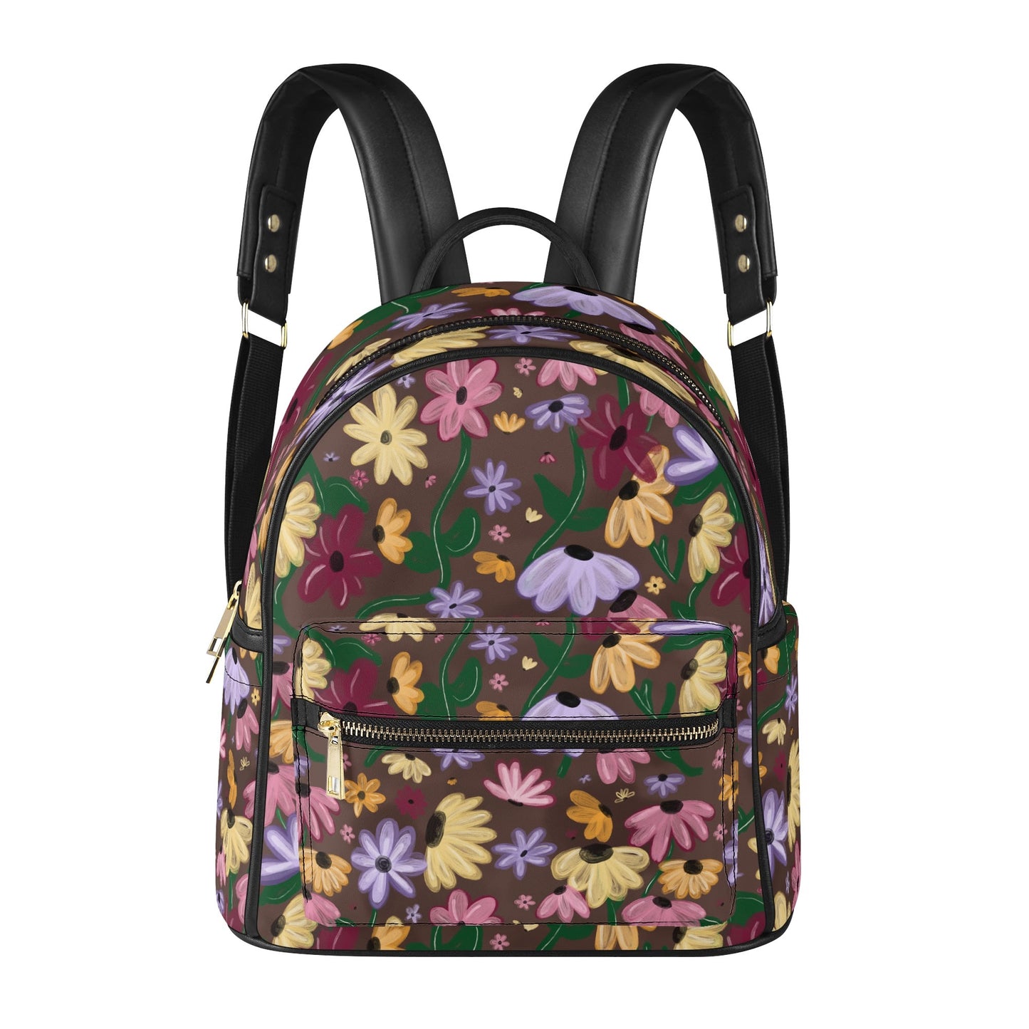 Acoustic Piano Floral Swiftie Mini Leather Backpack