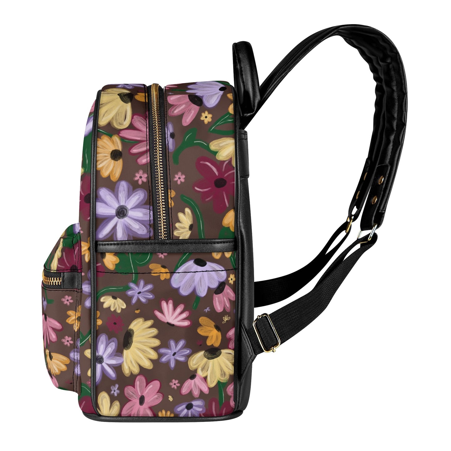 Acoustic Piano Floral Swiftie Mini Leather Backpack