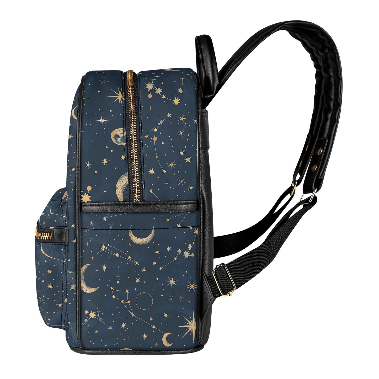 Celestial Sun Moon Mini Leather Backpack