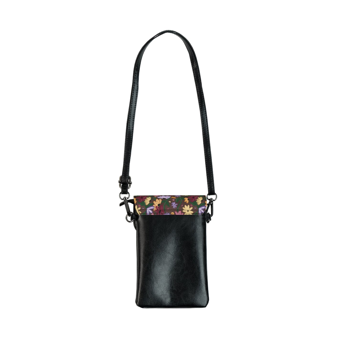 Acoustic Piano Swift Floral Cell Phone Wallet Bag