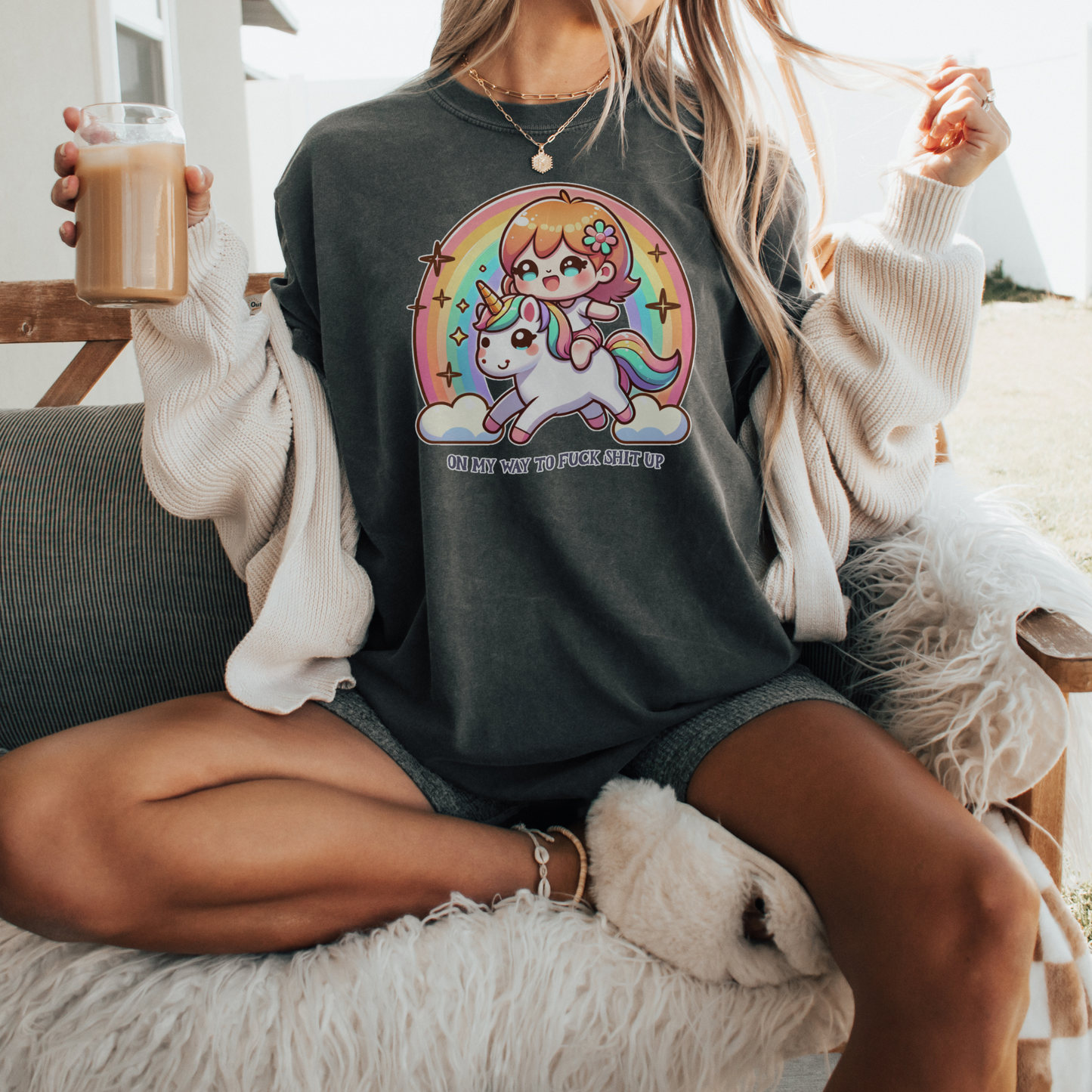 Cute On My Way To Mess Things Up Comfort Colors® Shirt Sweatshirt