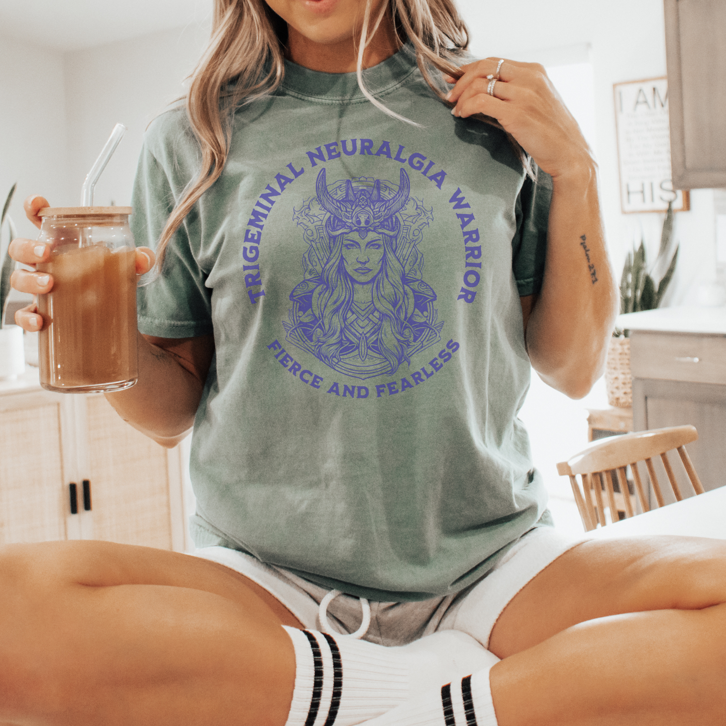 Trigeminal Neuralgia Warrior Fierce and Fearless Comfort Colors® Shirt Sweatshirt