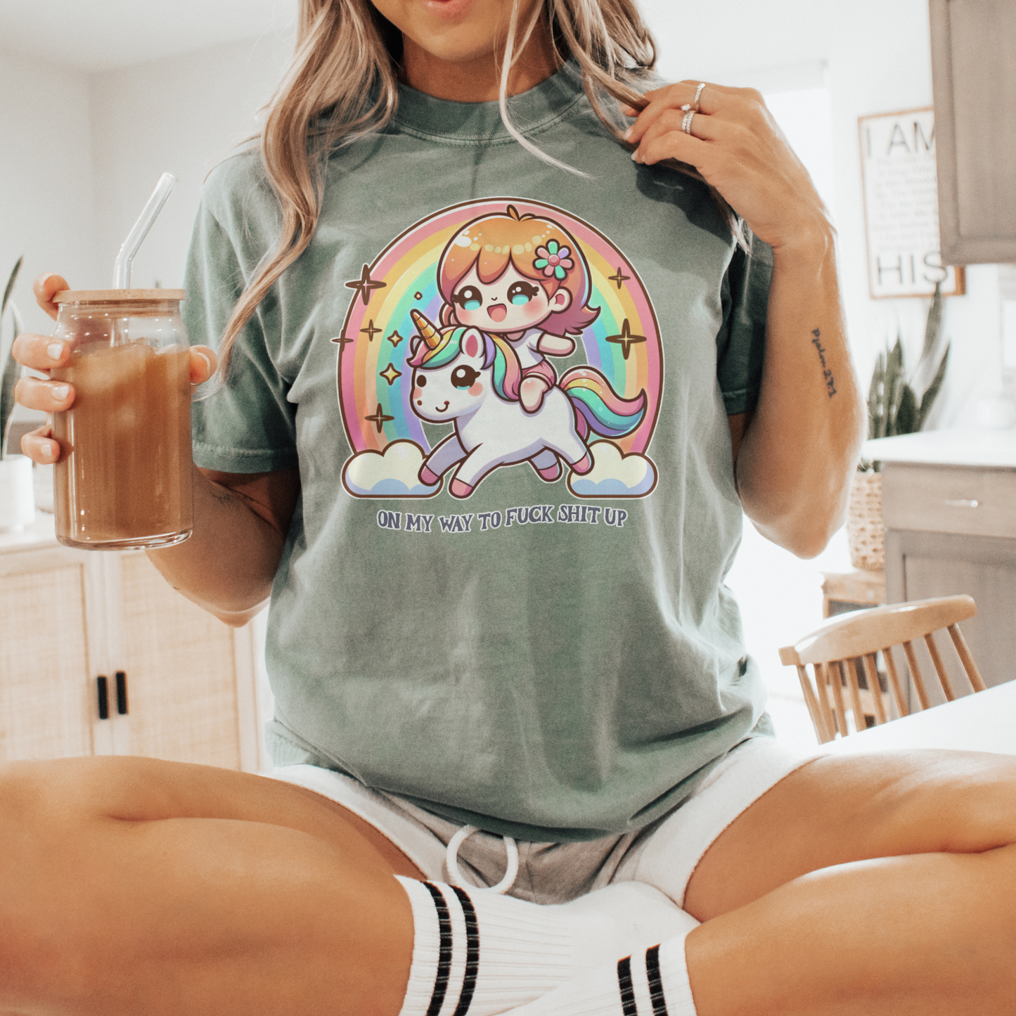 Cute On My Way To Mess Things Up Comfort Colors® Shirt Sweatshirt