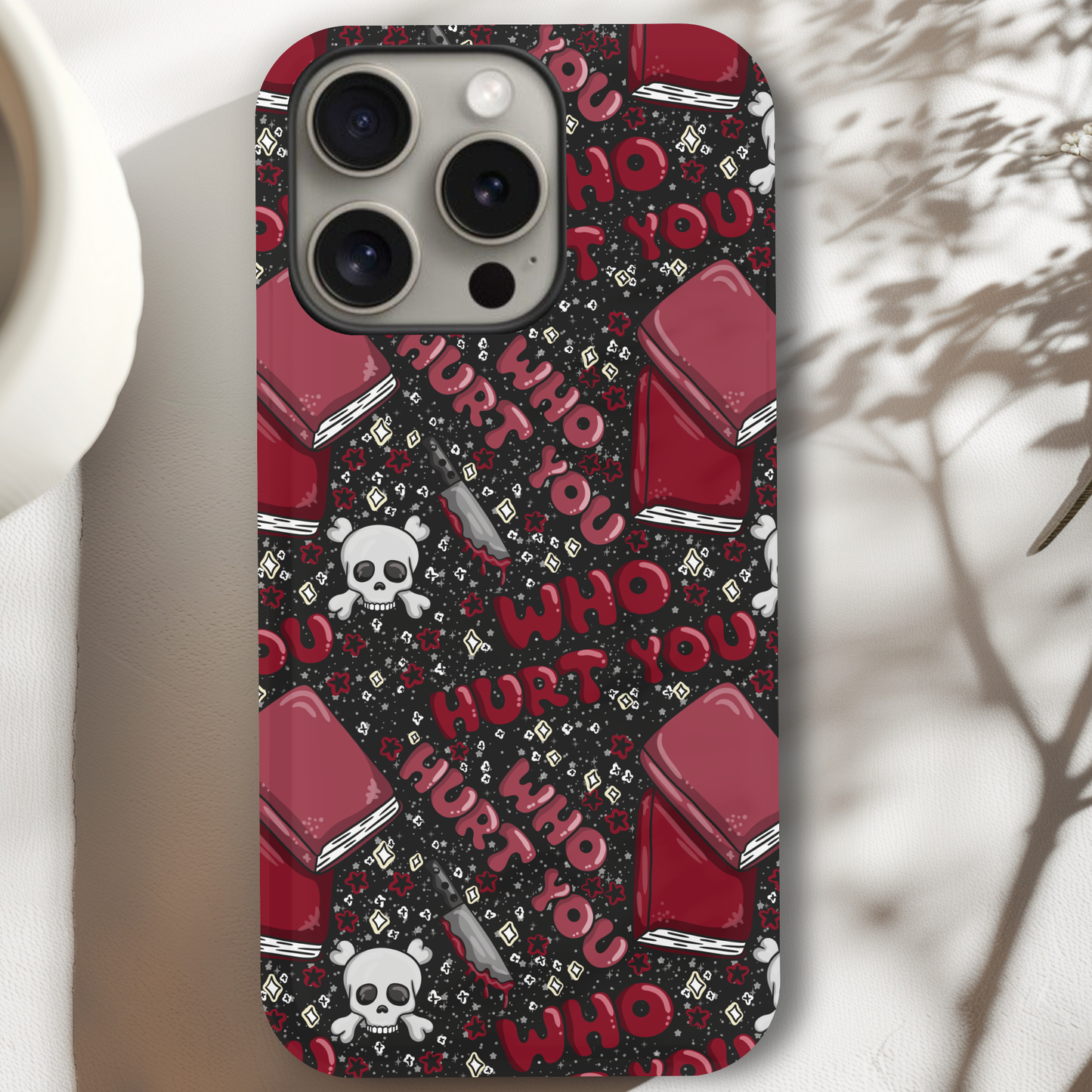 Bookish Romance Who Hurt You Phone Case