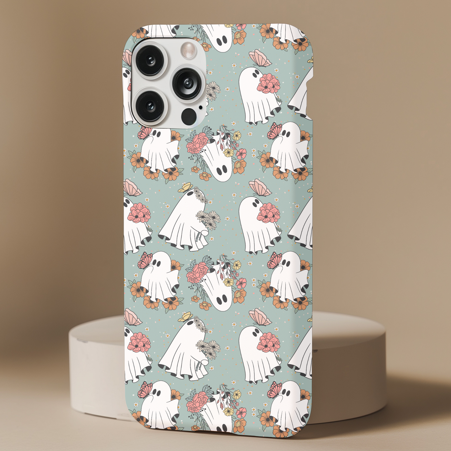 Blue Ghosties Floral Phone Case