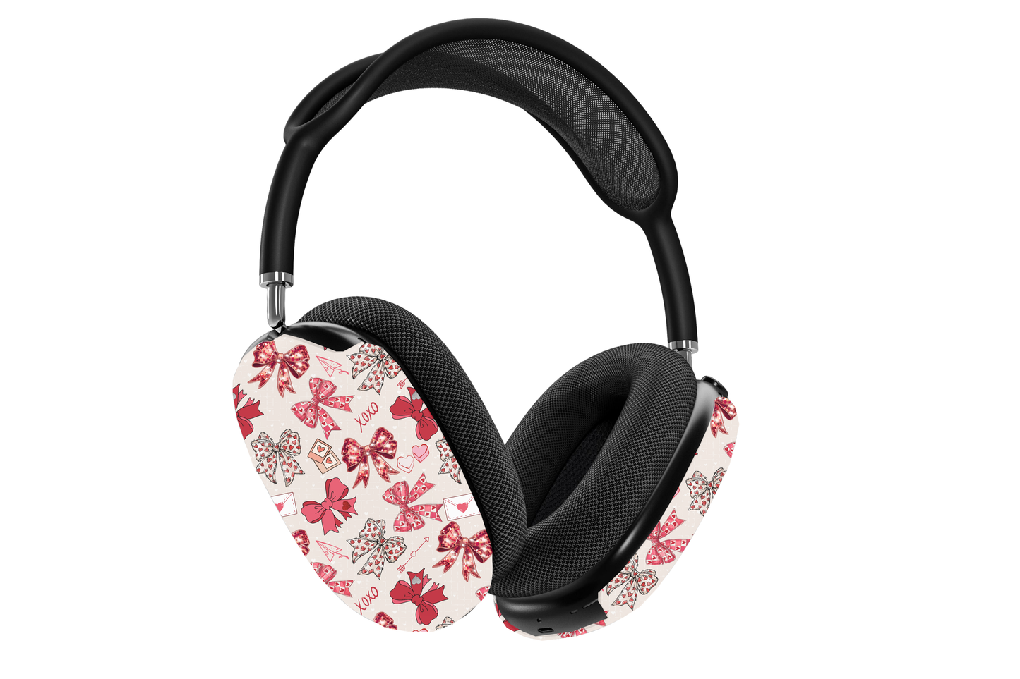 Coquette Heart Bows AirPods Max Case