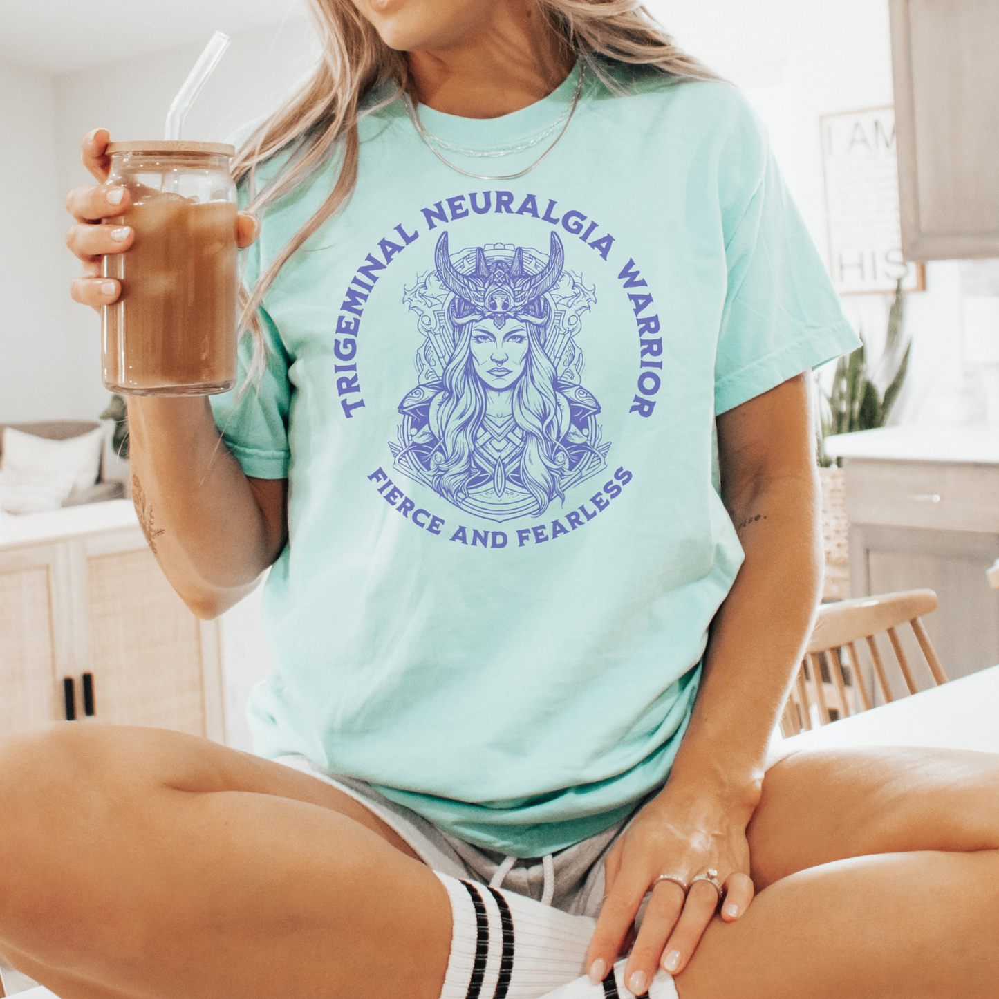 Trigeminal Neuralgia Warrior Fierce and Fearless Comfort Colors® Shirt Sweatshirt