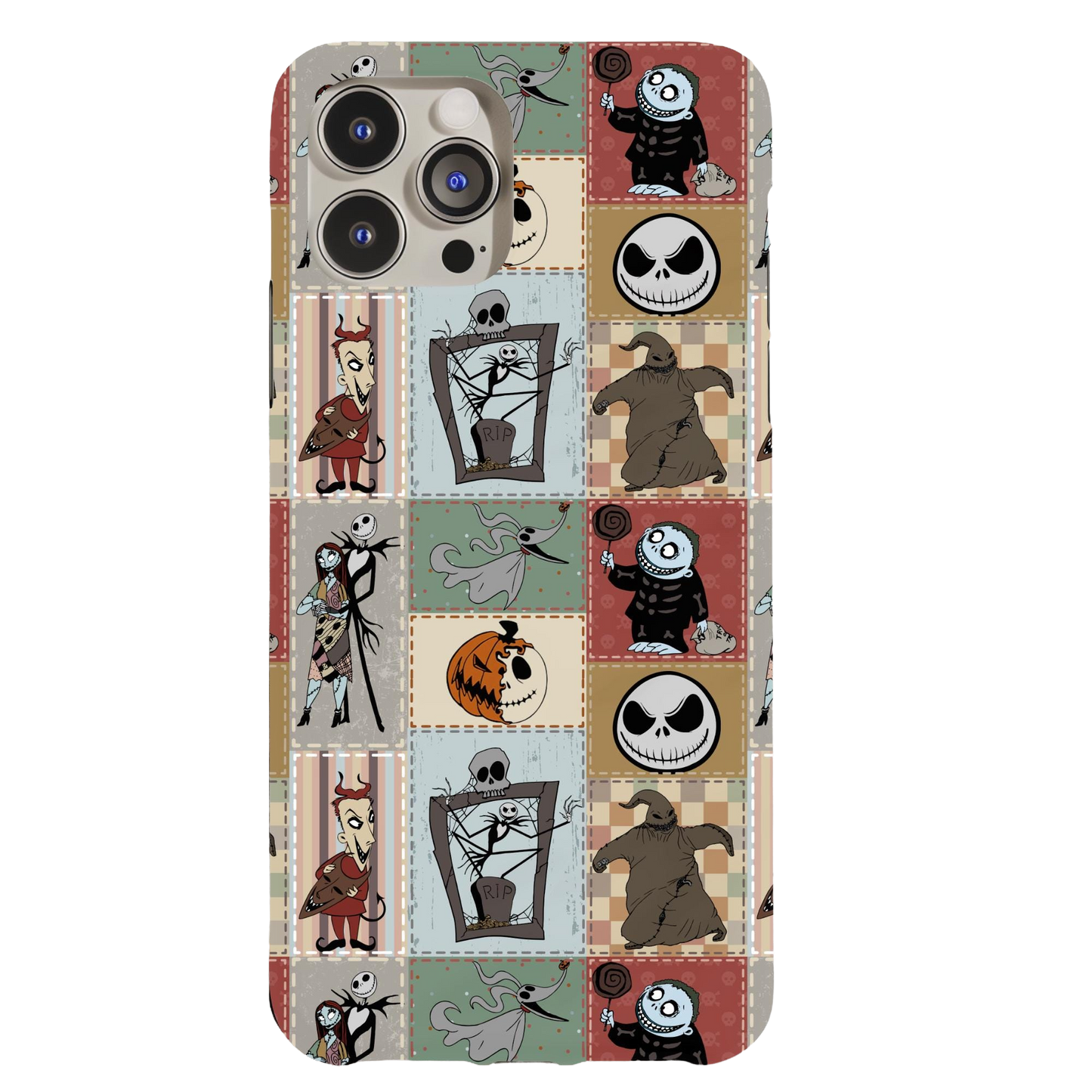 a phone case with a pattern of jack and jack characters
