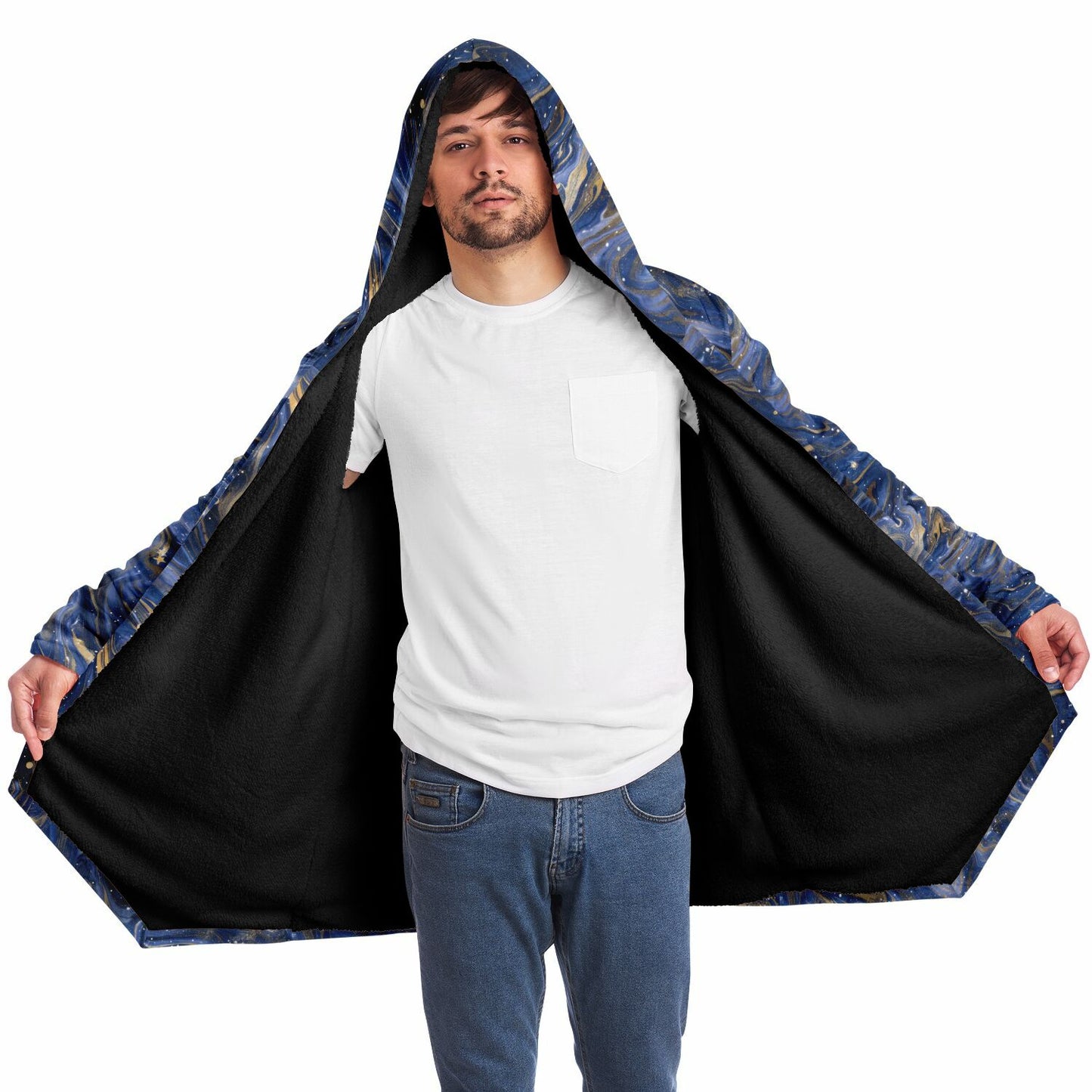 Starry Evenings Fleece Lined Hooded Cloak