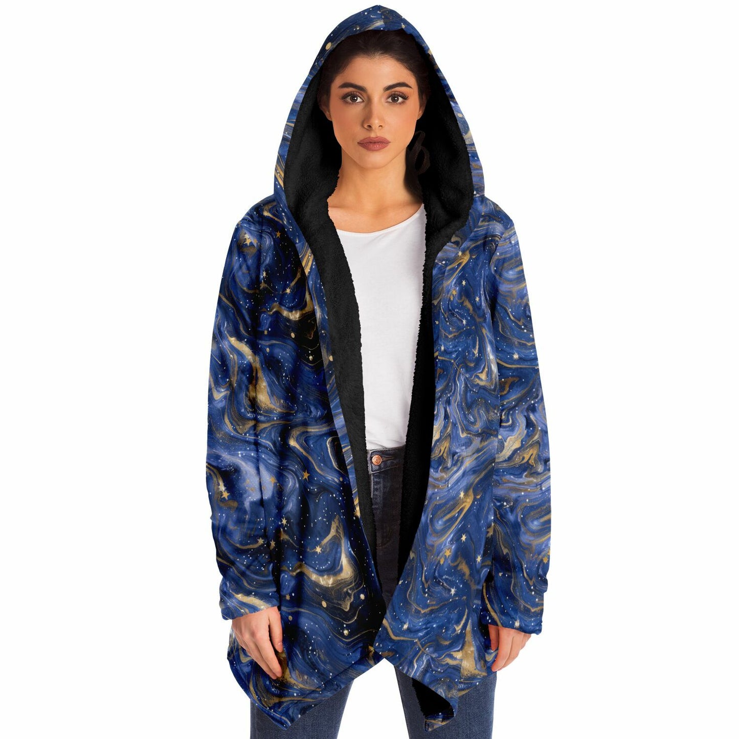 Starry Evenings Fleece Lined Hooded Cloak