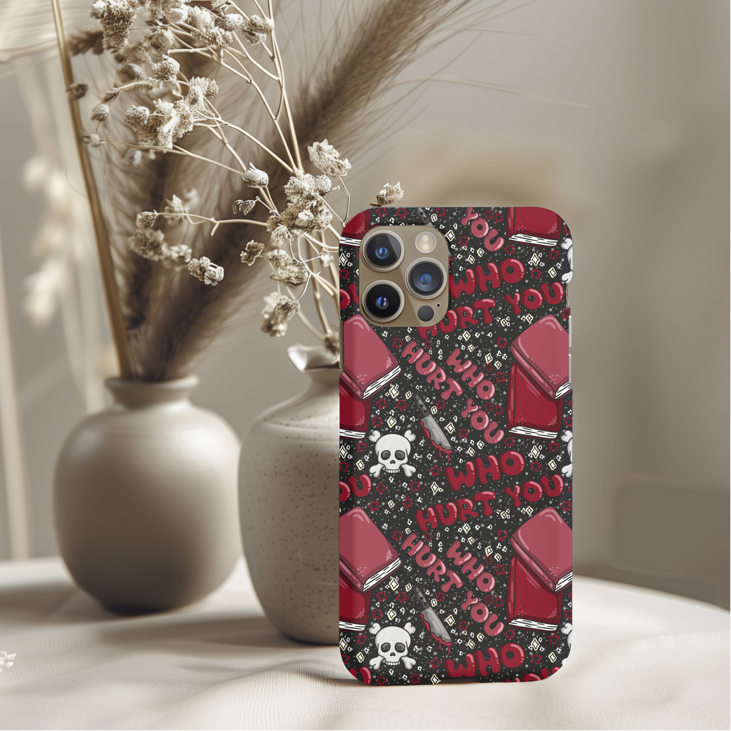 Bookish Romance Who Hurt You Phone Case