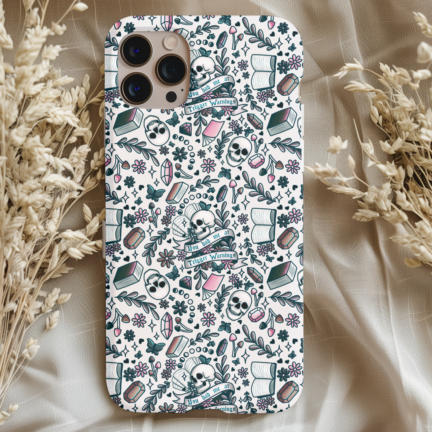 Bookish Trigger Warnings Phone Case