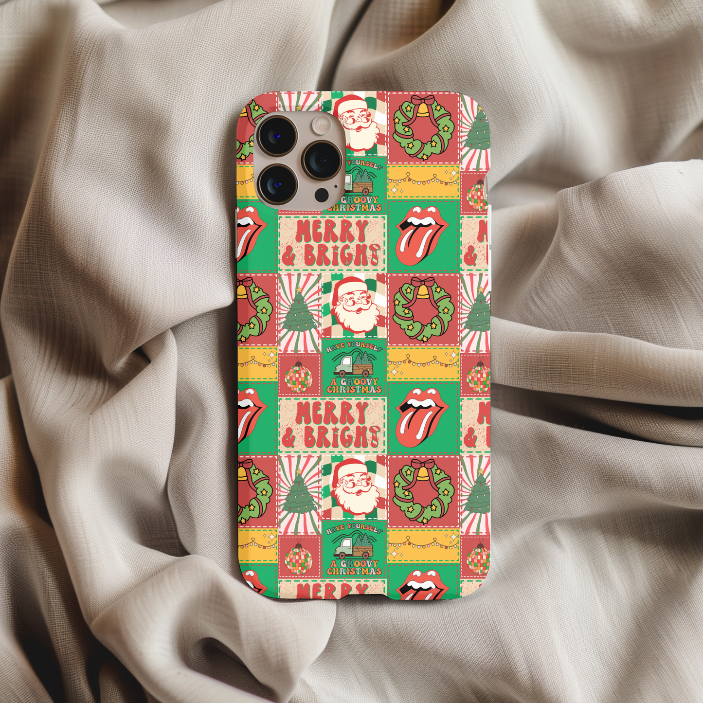Merry and Bright Patchwork Phone Case