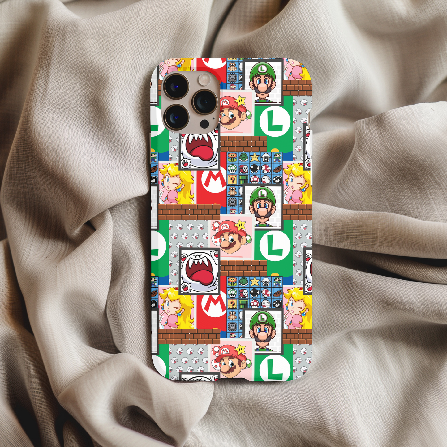 Super Mario Patchwork Bold Phone Case