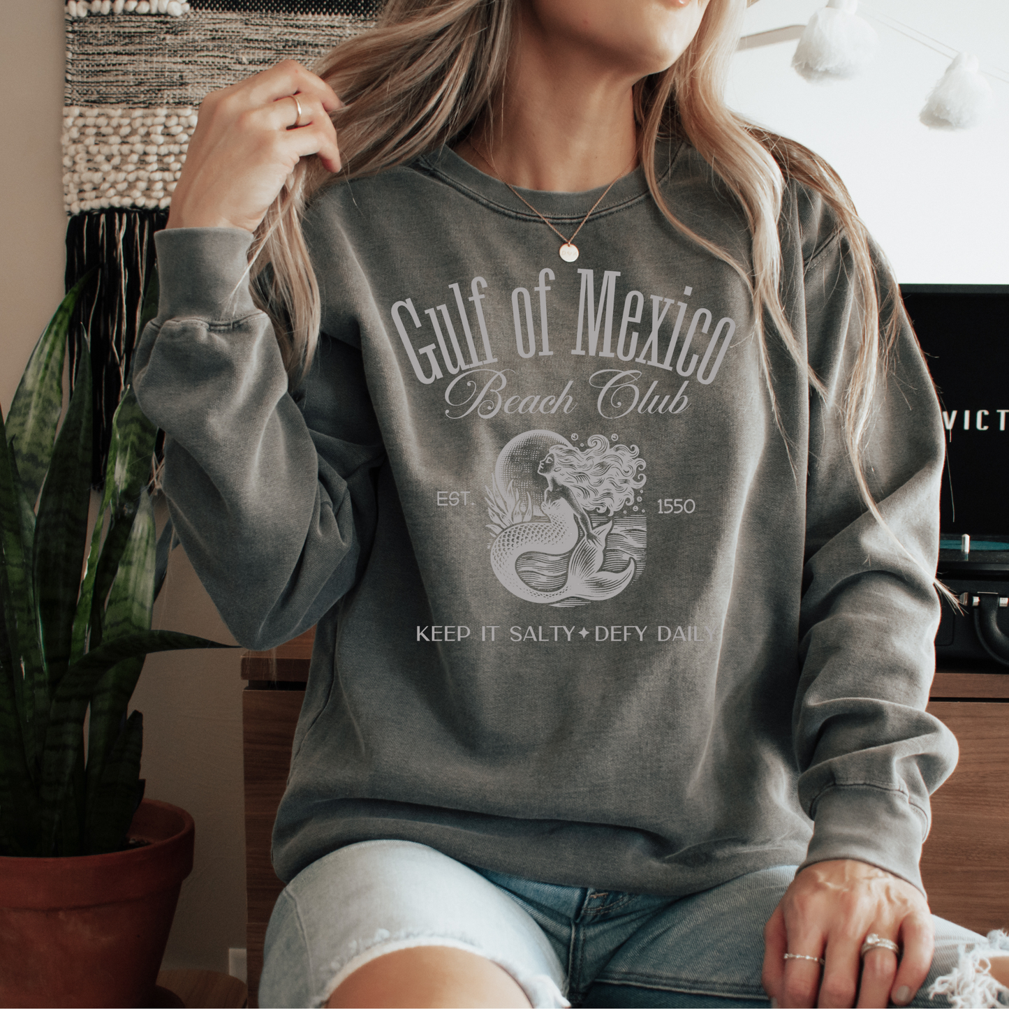 Gulf Of Mexico Beach Club Est 1550 Comfort Colors® Shirt Sweatshirt