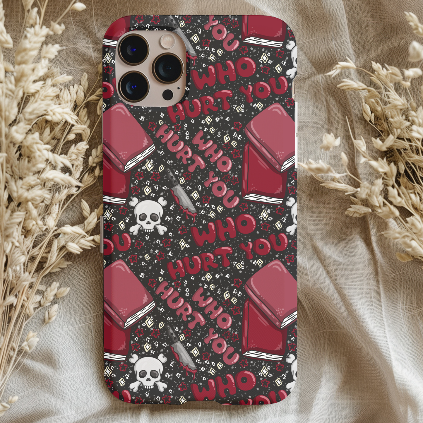 Bookish Romance Who Hurt You Phone Case