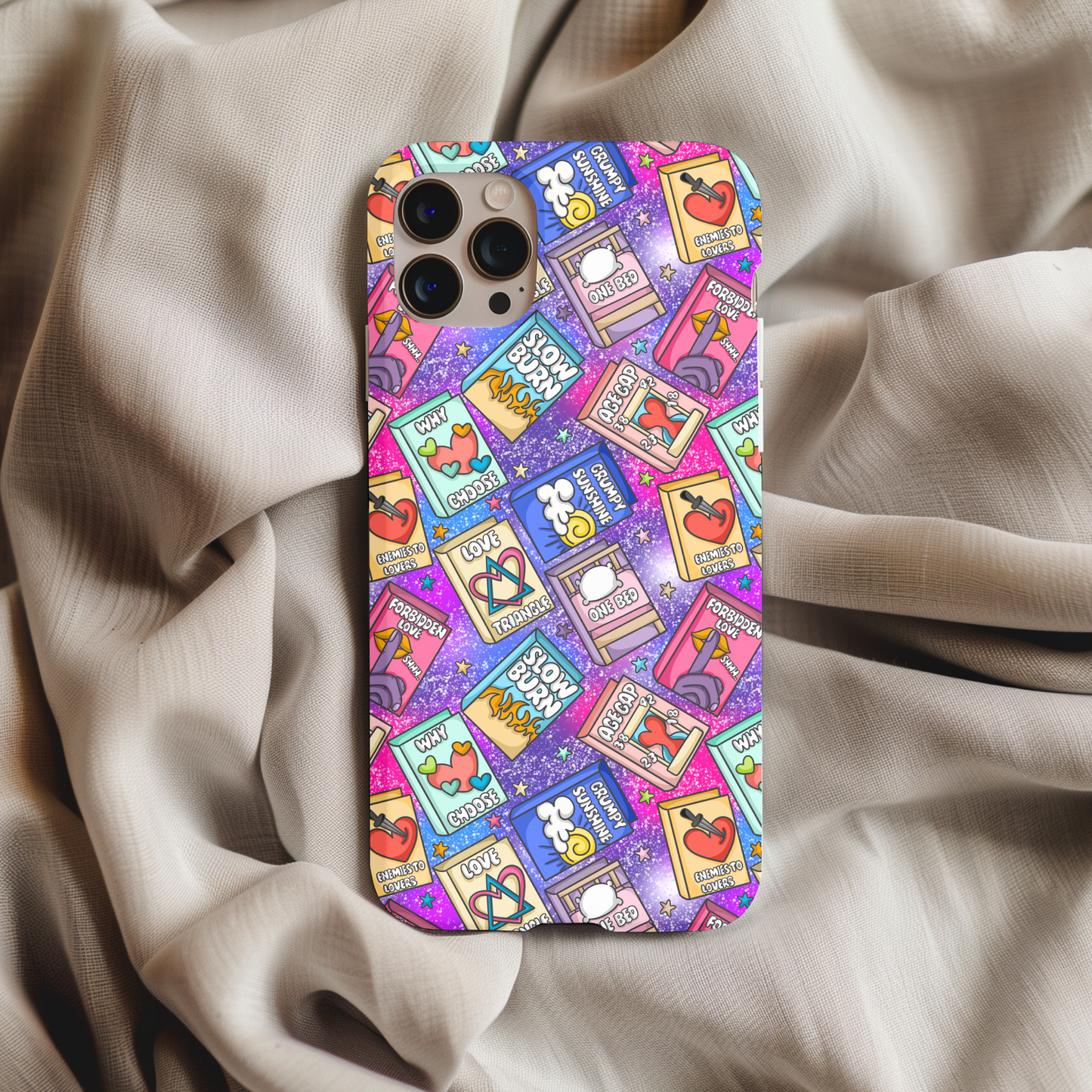 Bookish Romance Tropes Phone Case