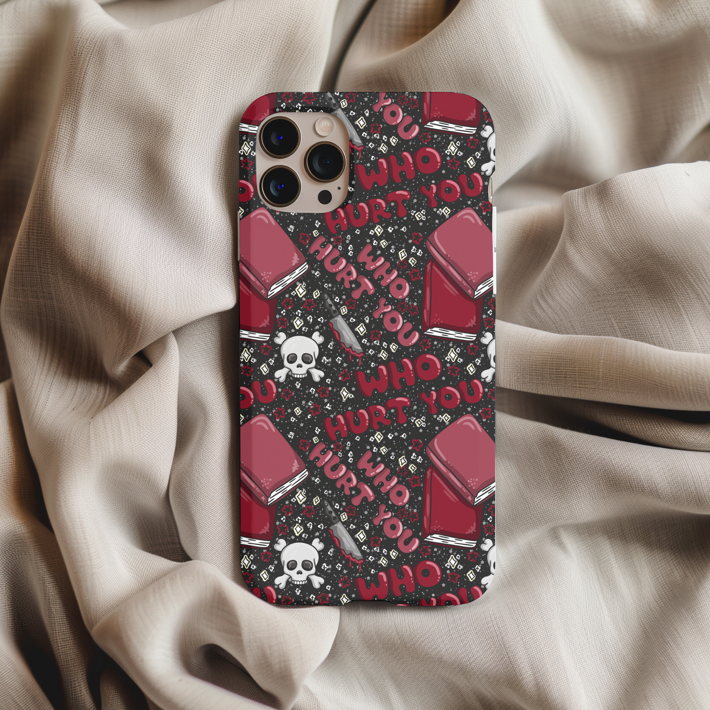 Bookish Romance Who Hurt You Phone Case