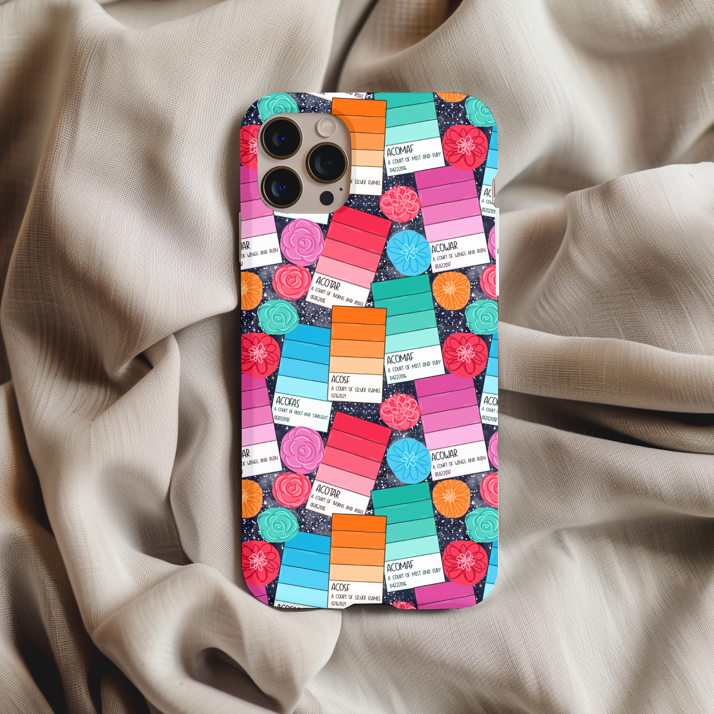 Bookish ACOTAR Paint Chips Phone Case