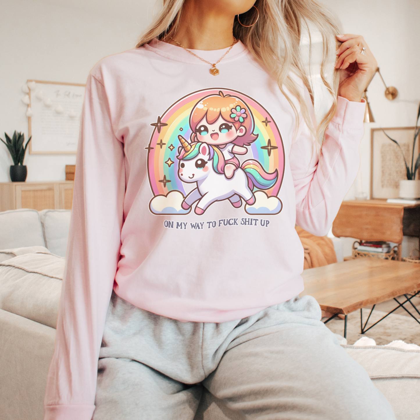 Cute On My Way To Mess Things Up Comfort Colors® Shirt Sweatshirt