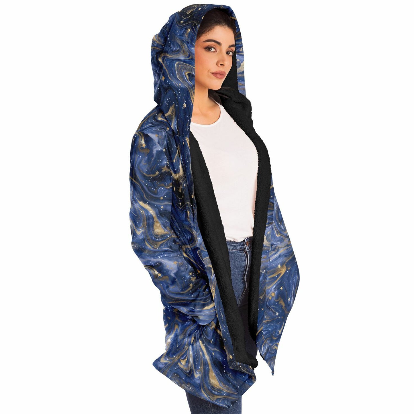 Starry Evenings Fleece Lined Hooded Cloak
