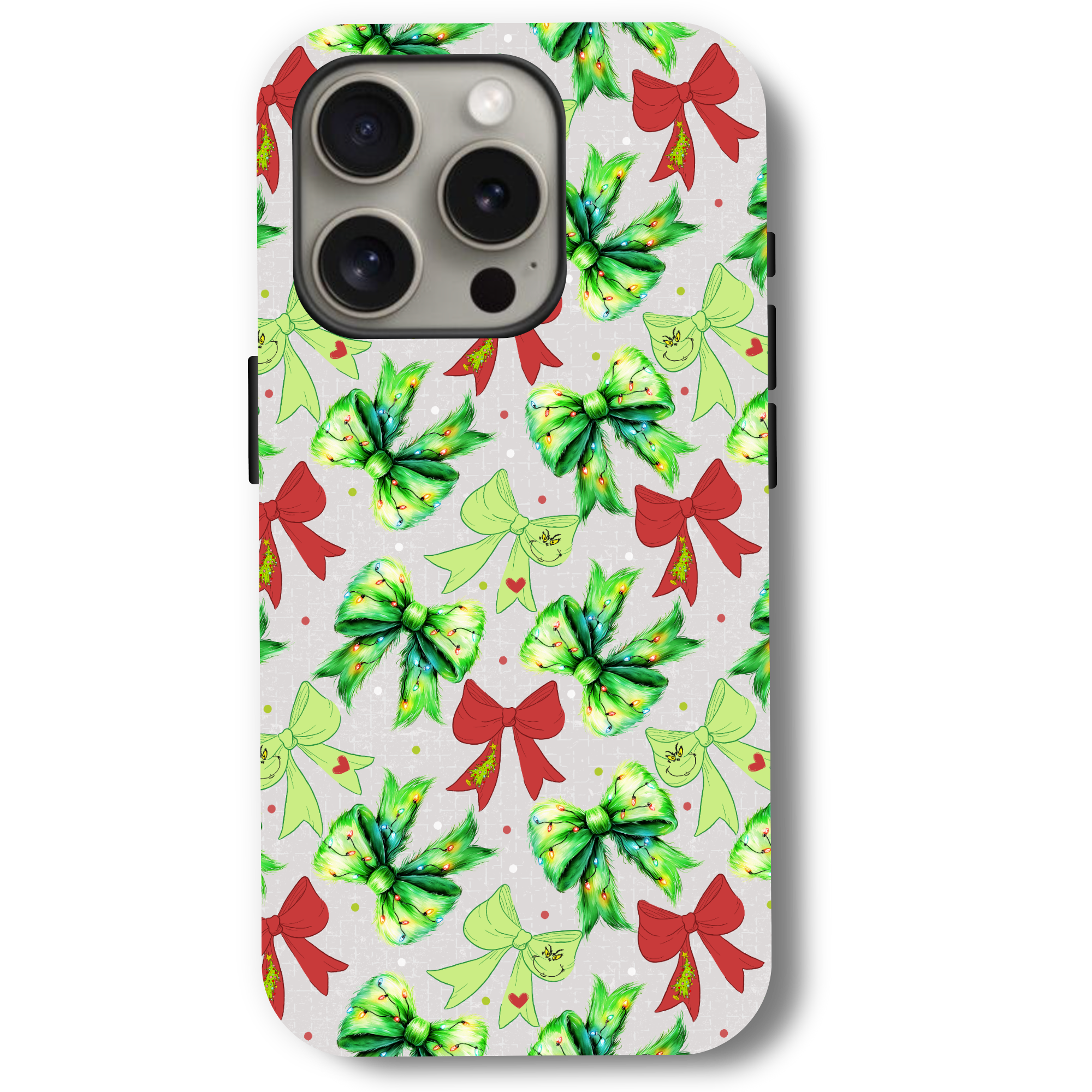 Coquette Grinch Bows Phone Case – Seemingly Obsessed Coquette Grinch Bows Phone Case – Seemingly Obsessed