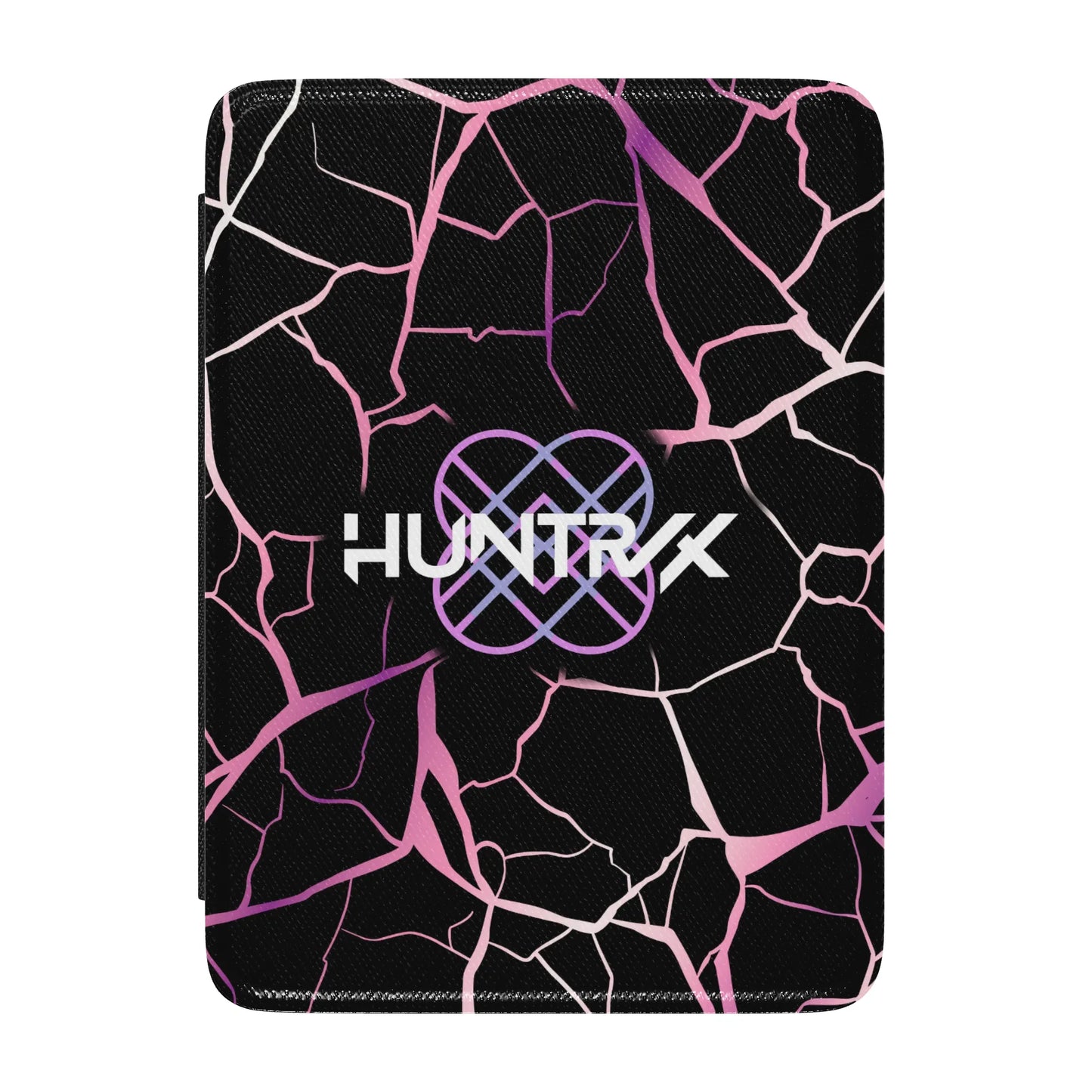Huntrix Patterns K-Pop Demon Hunters Leather Kindle Case with Hand Strap