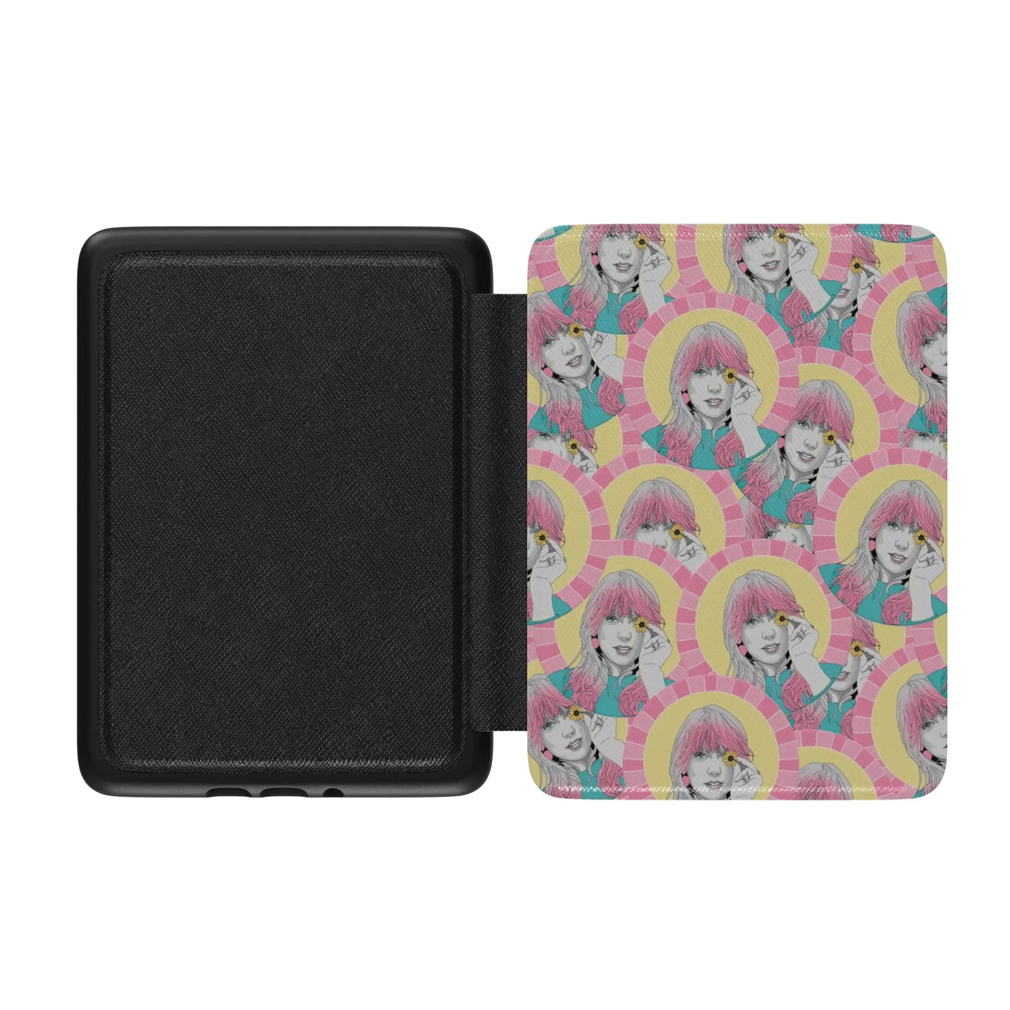 Swiftie Retro Popart Leather Kindle Case with Hand Strap