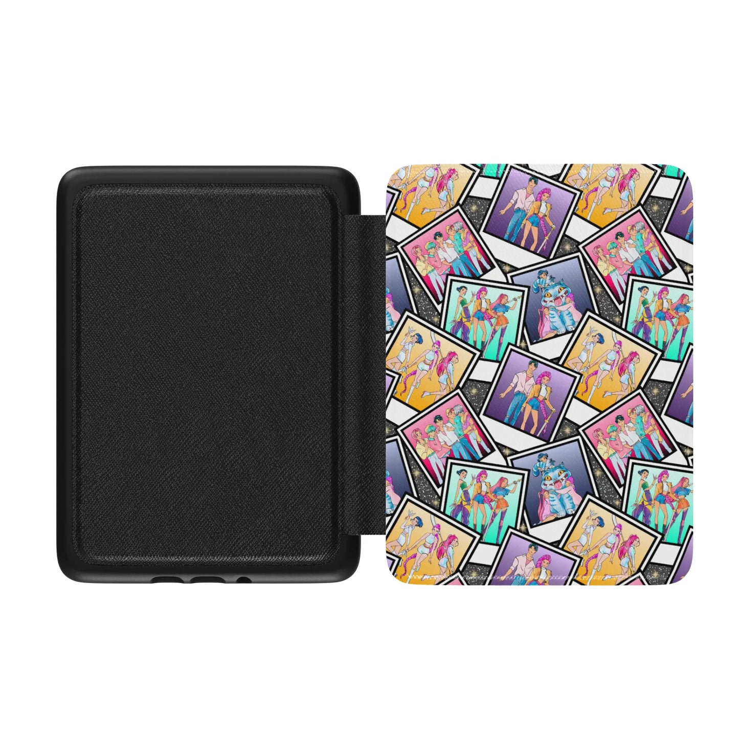 K-pop Demon Hunters Pictures Leather Kindle Case with Hand Strap