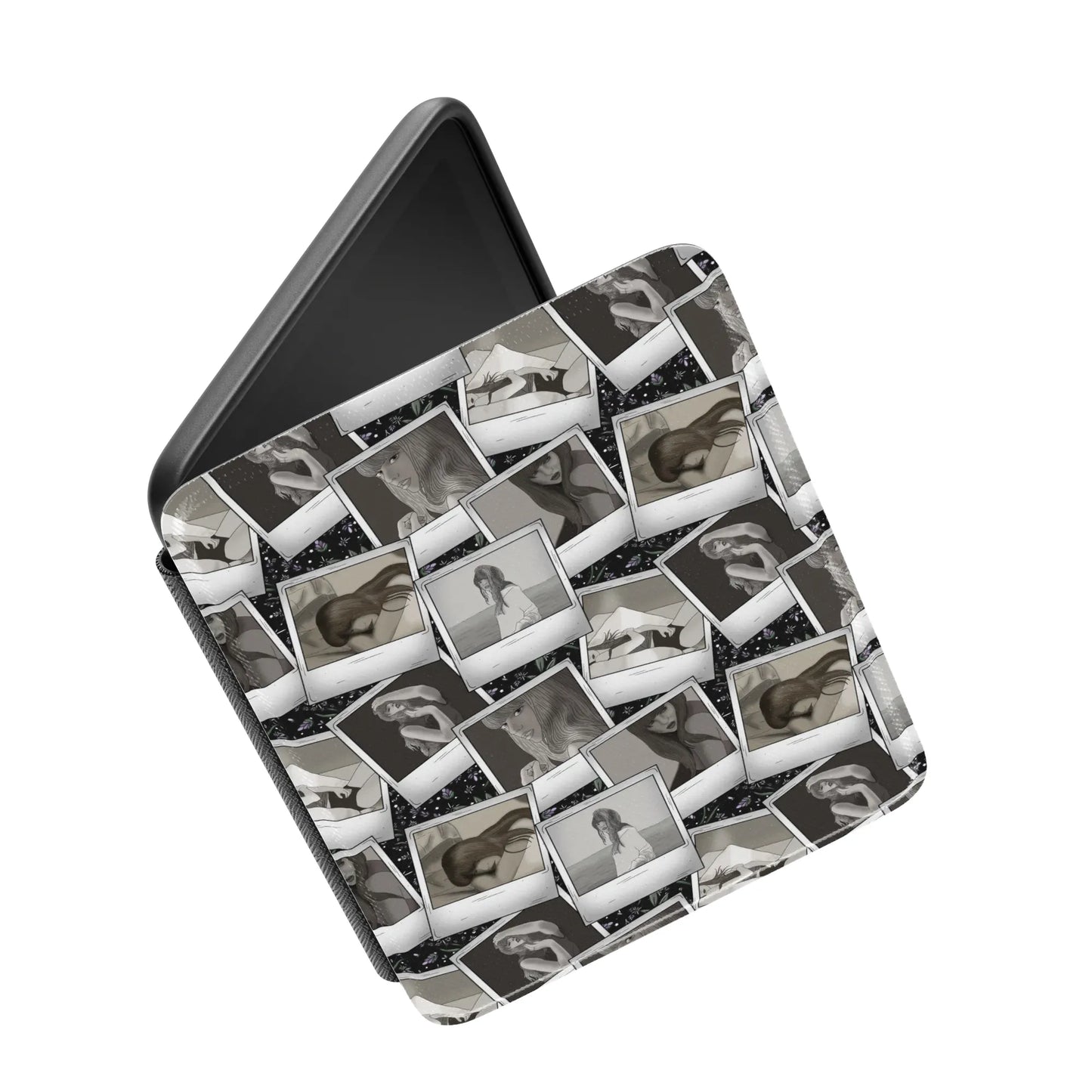 Swiftie Tortured Poet Polaroid Leather Kindle Case with Hand Strap