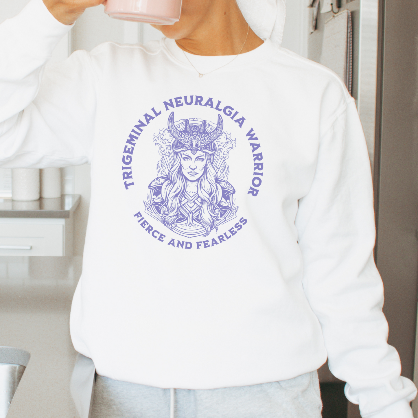 Trigeminal Neuralgia Warrior Fierce and Fearless Comfort Colors® Shirt Sweatshirt