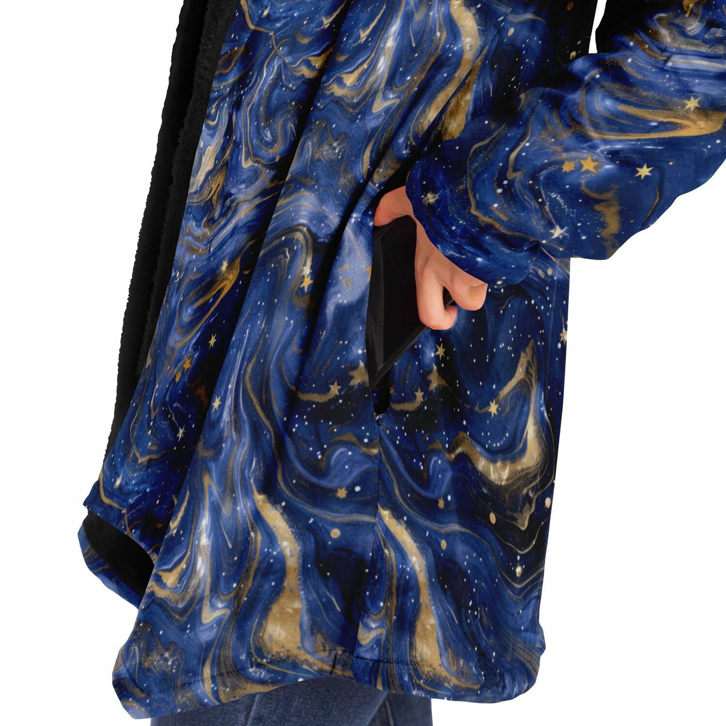 Starry Evenings Fleece Lined Hooded Cloak