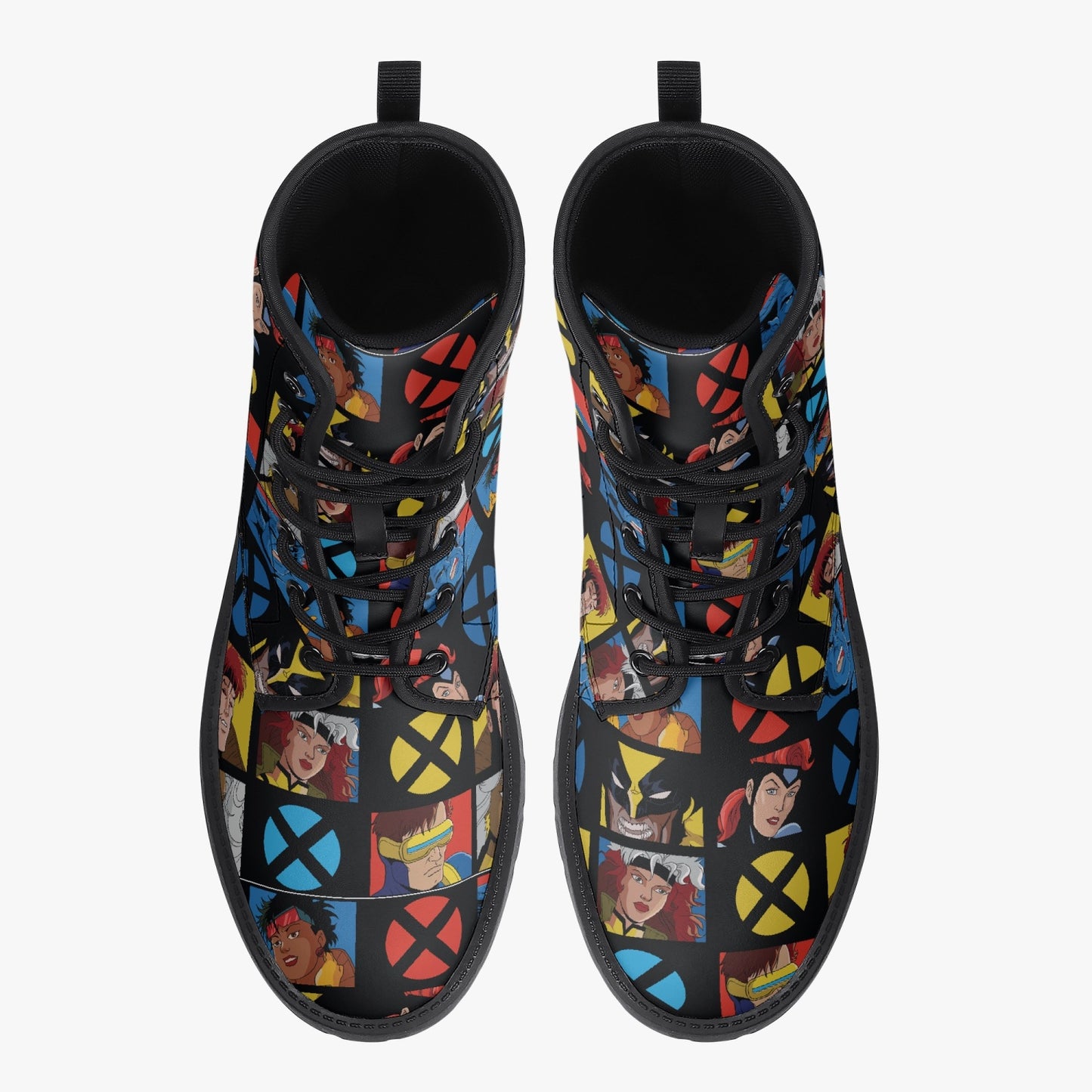 XMen Cartoon Leather Combat Boots