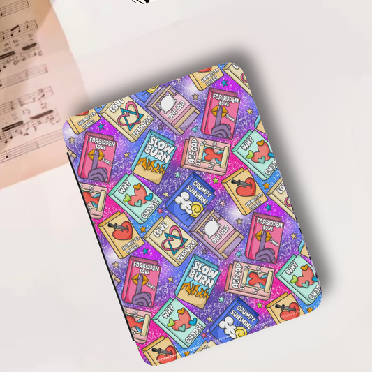 Bookish Book Tropes Leather Kindle Case with Hand Strap