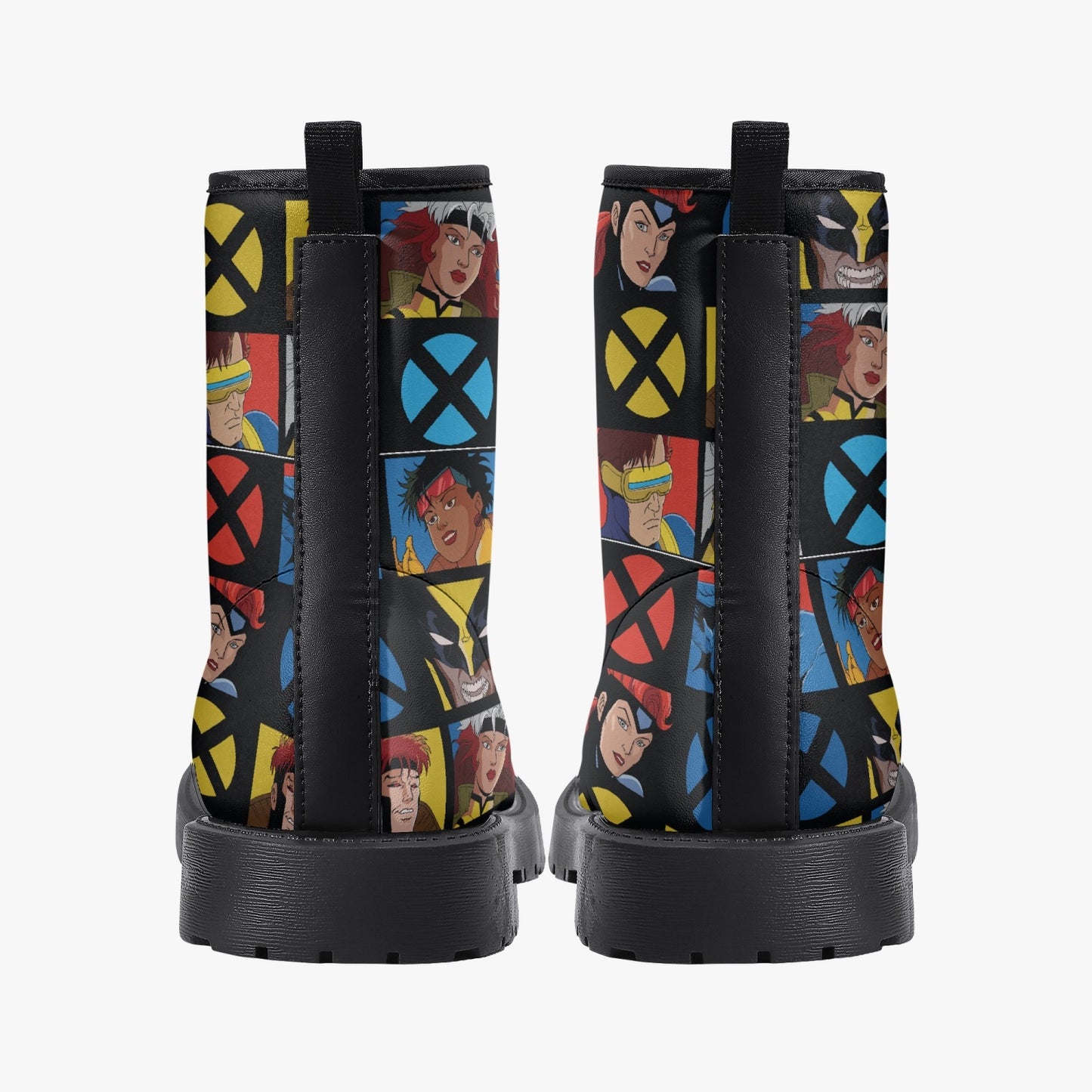 XMen Cartoon Leather Combat Boots