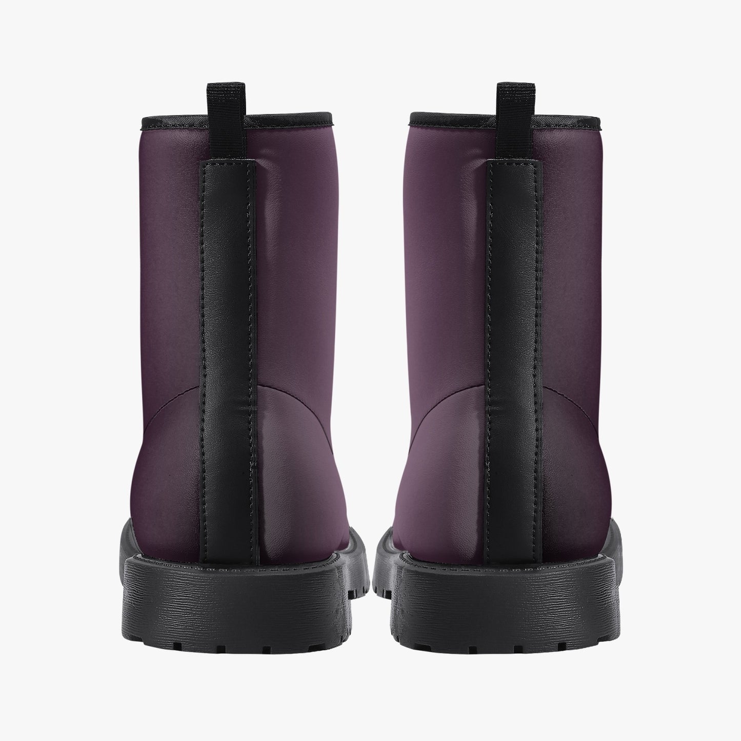 Black Pink Gradient Leather Combat Boots