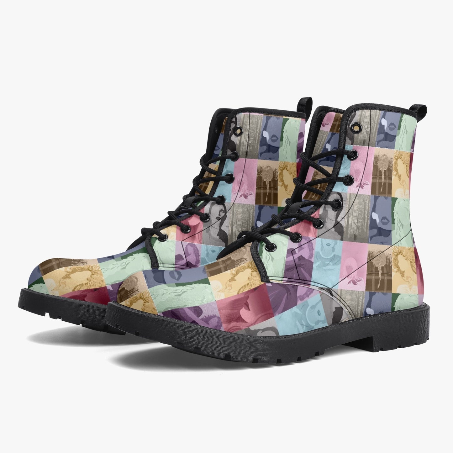 Eras Pictures TSwift Leather Combat Boots