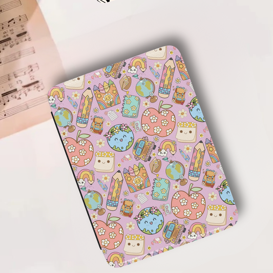 Coquette Boho School Teacher Leather Kindle Case with Hand Strap