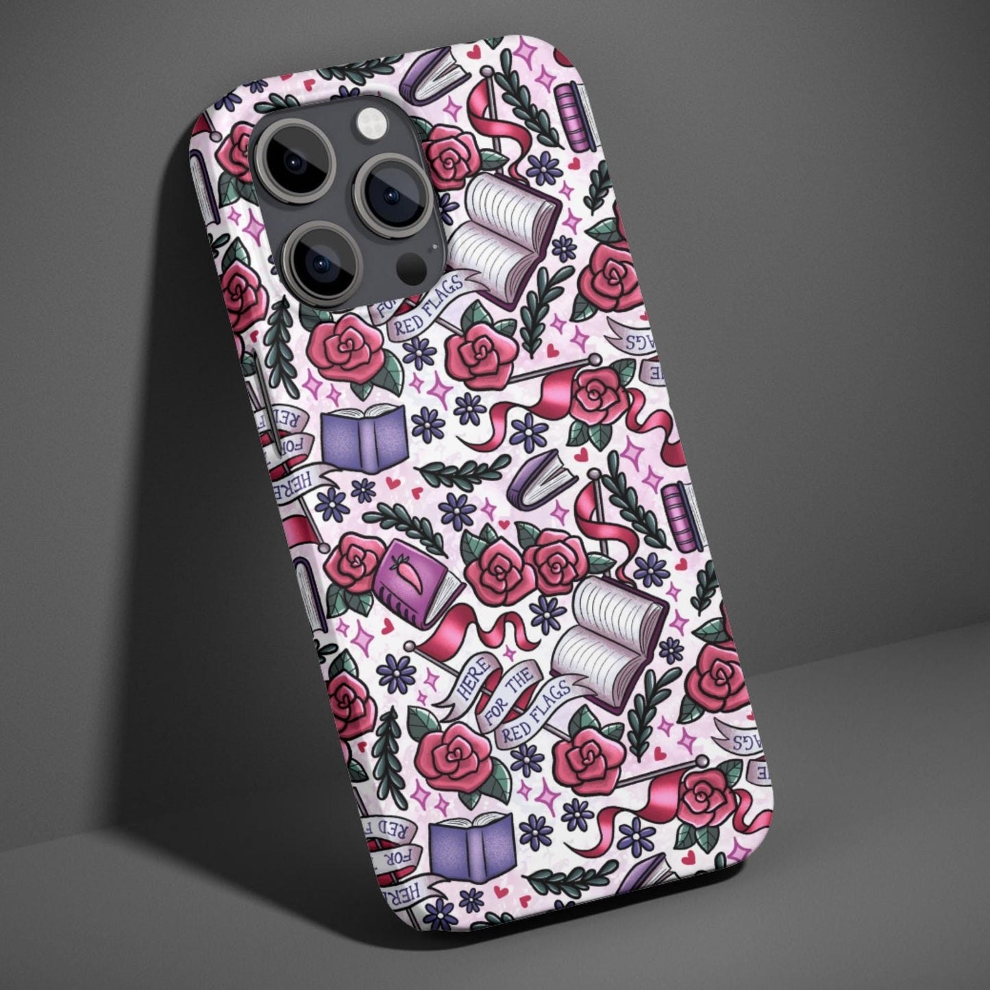 Bookish Here For The Red Flags Phone Case