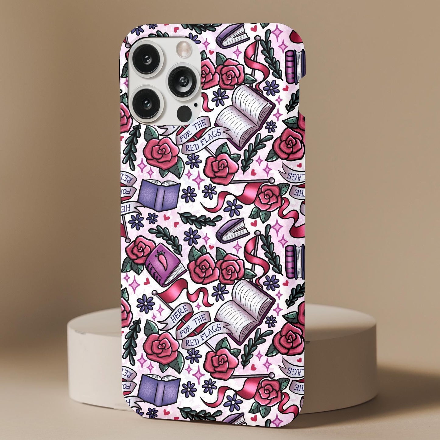 Bookish Here For The Red Flags Phone Case
