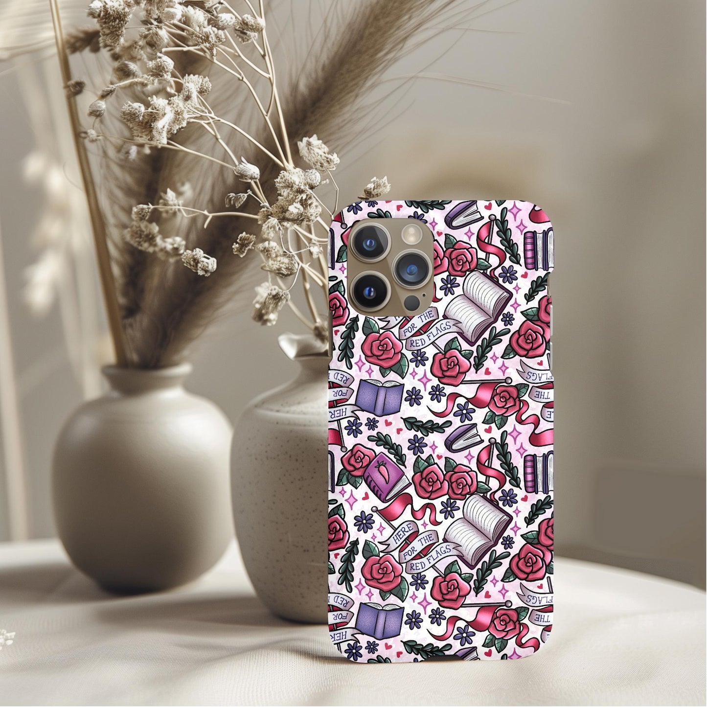 Bookish Here For The Red Flags Phone Case
