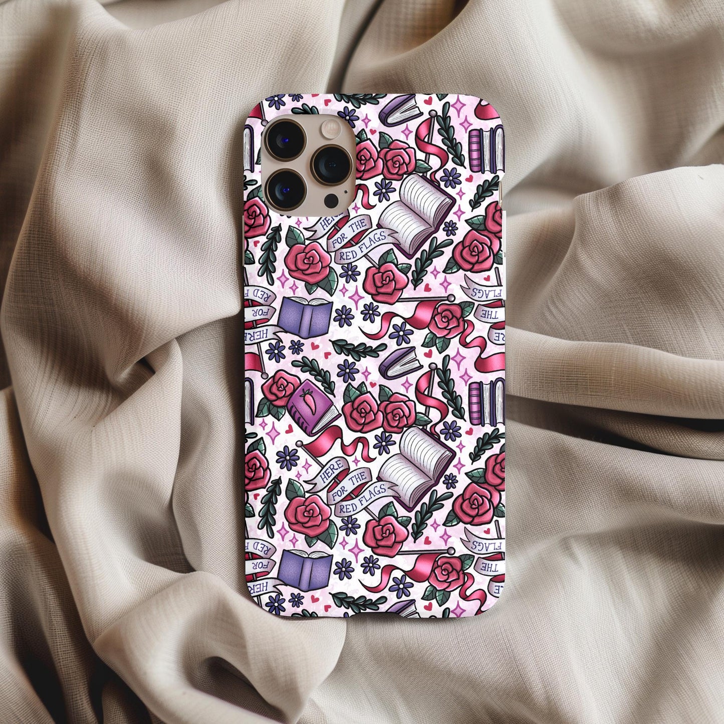 Bookish Here For The Red Flags Phone Case