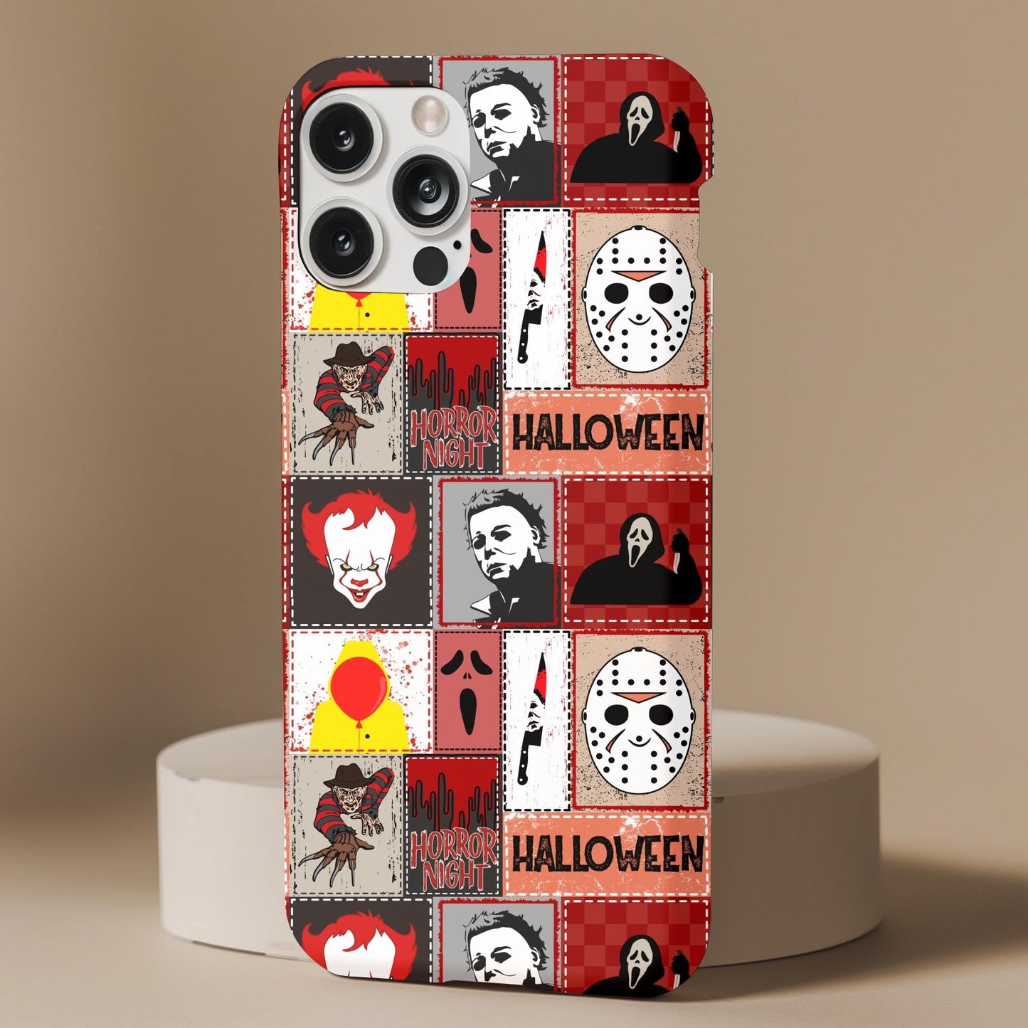 Horror Characters Patchwork Phone Case