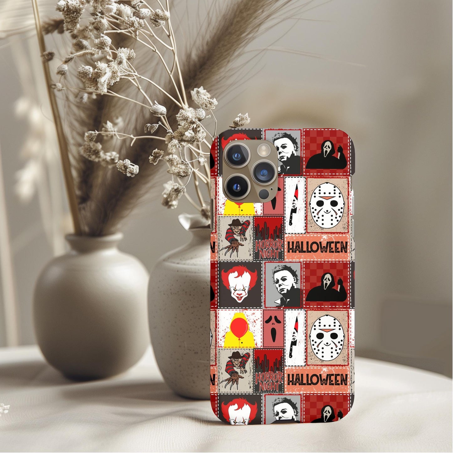 Horror Characters Patchwork Phone Case