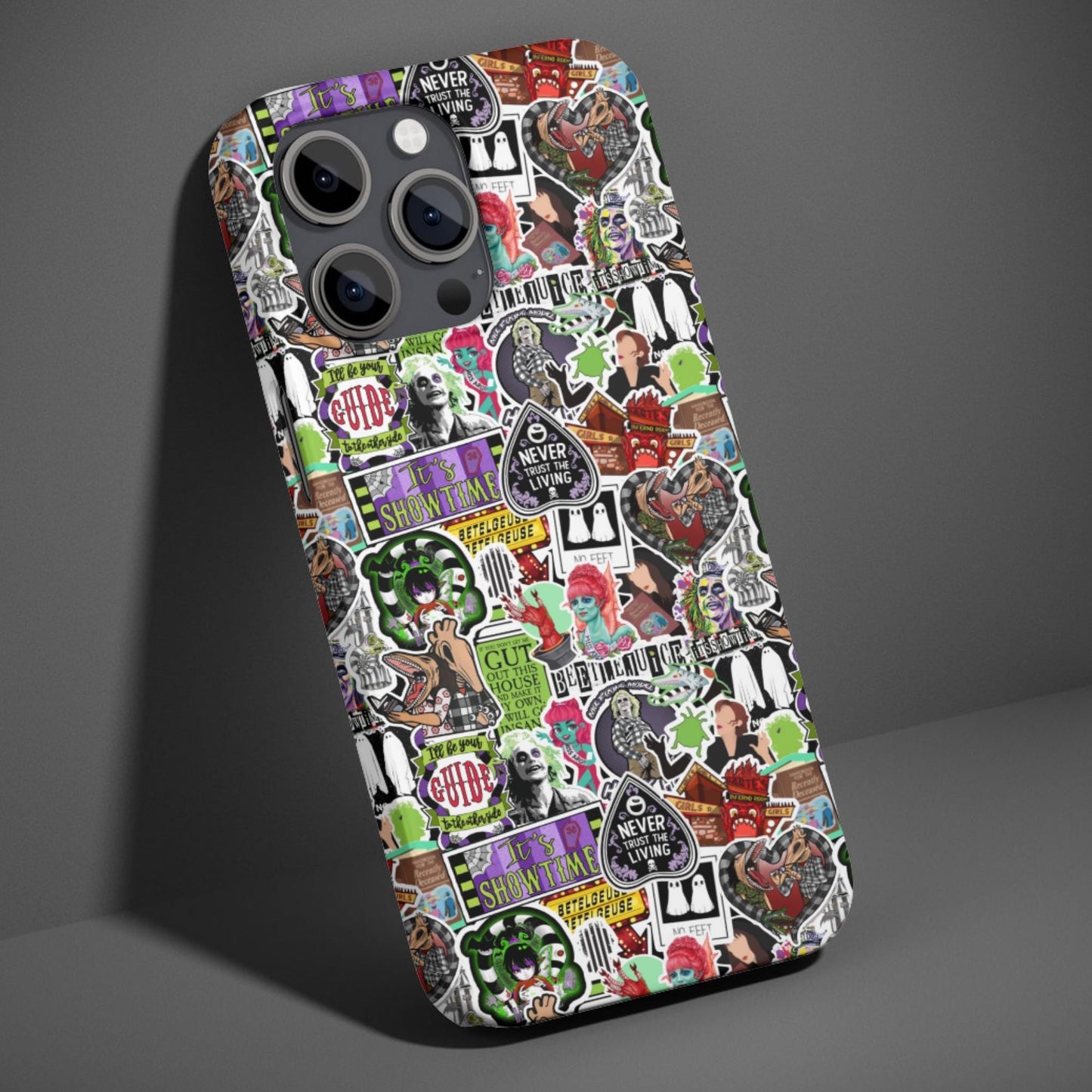 Beetlejuice Stickers Collage Phone Case