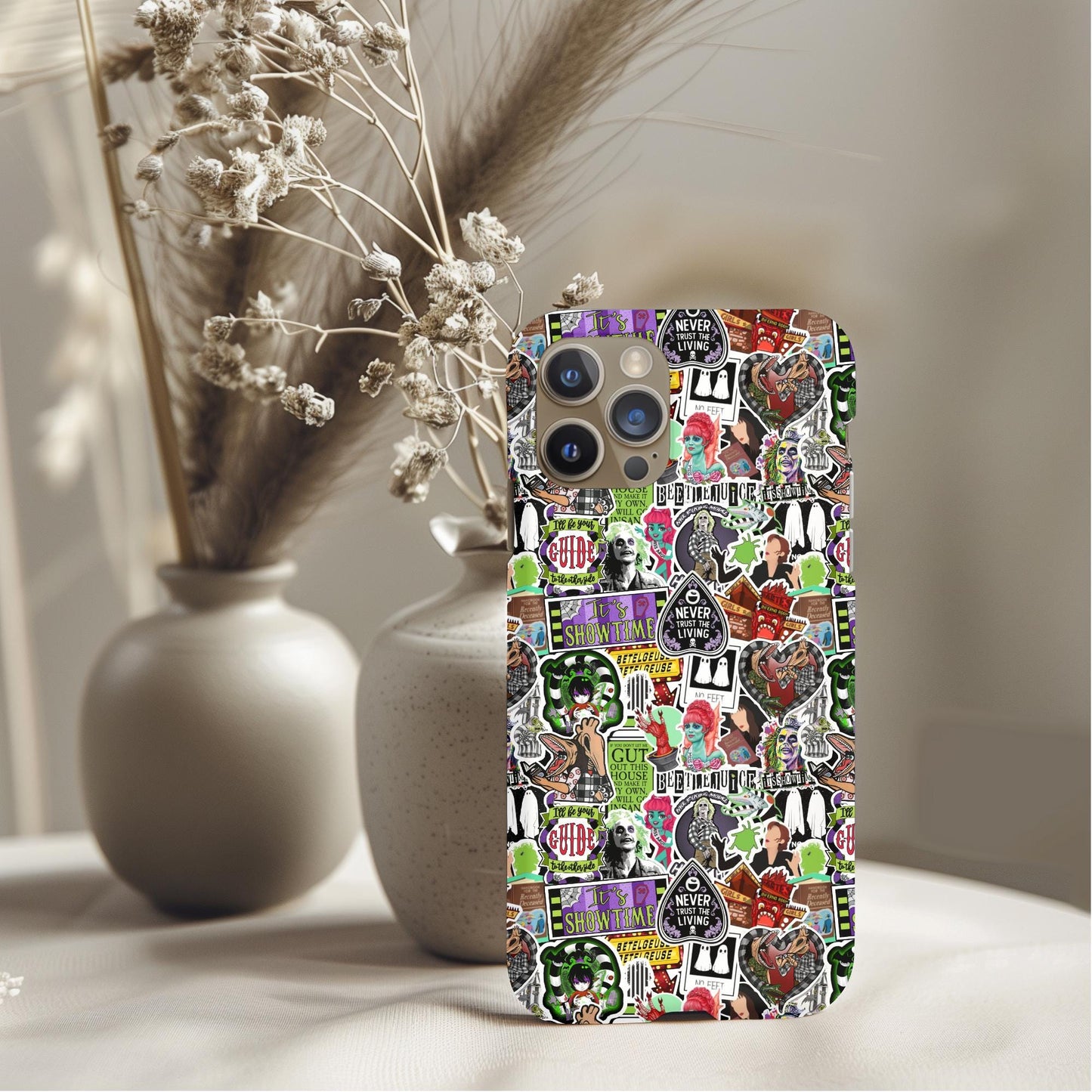 Beetlejuice Stickers Collage Phone Case