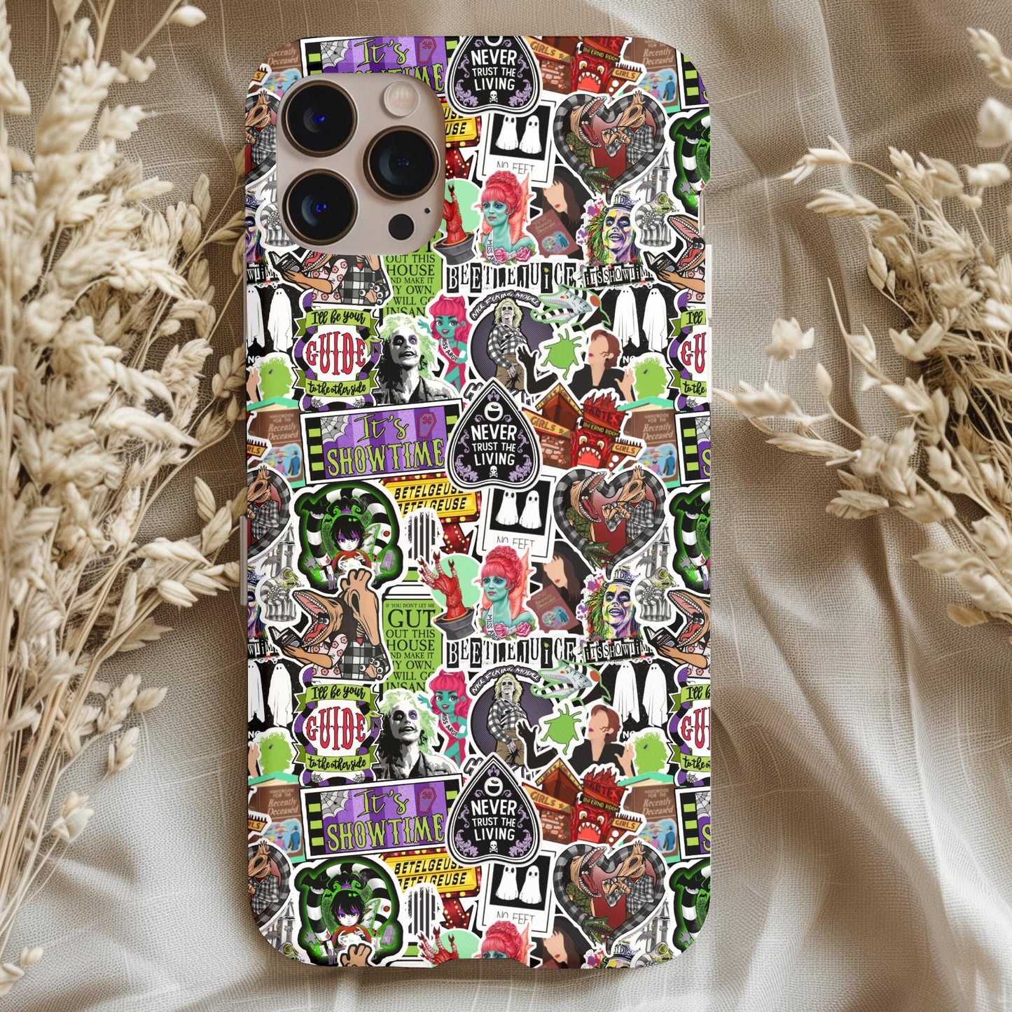 Beetlejuice Stickers Collage Phone Case