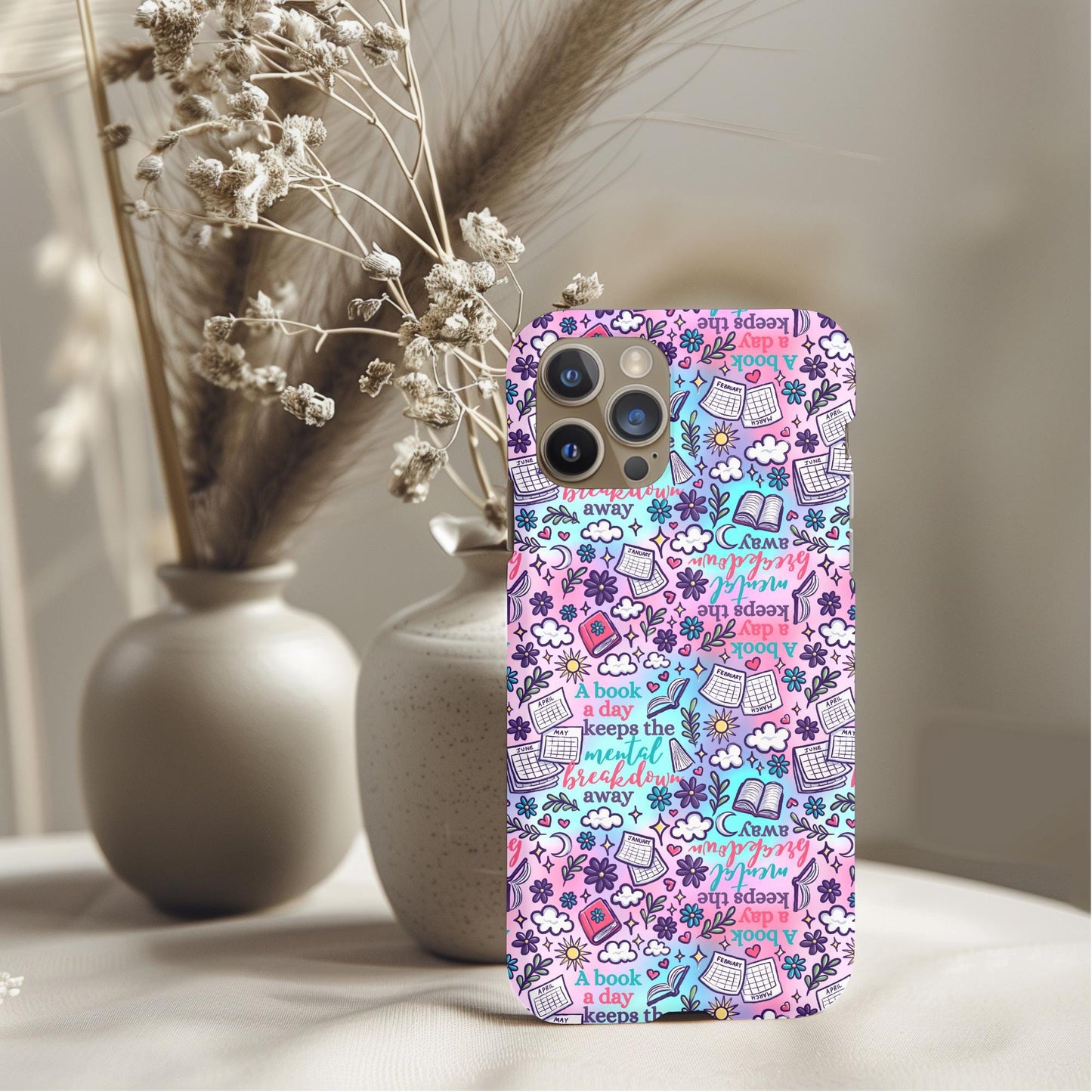 Bookish Bookworm Mental Health Phone Case