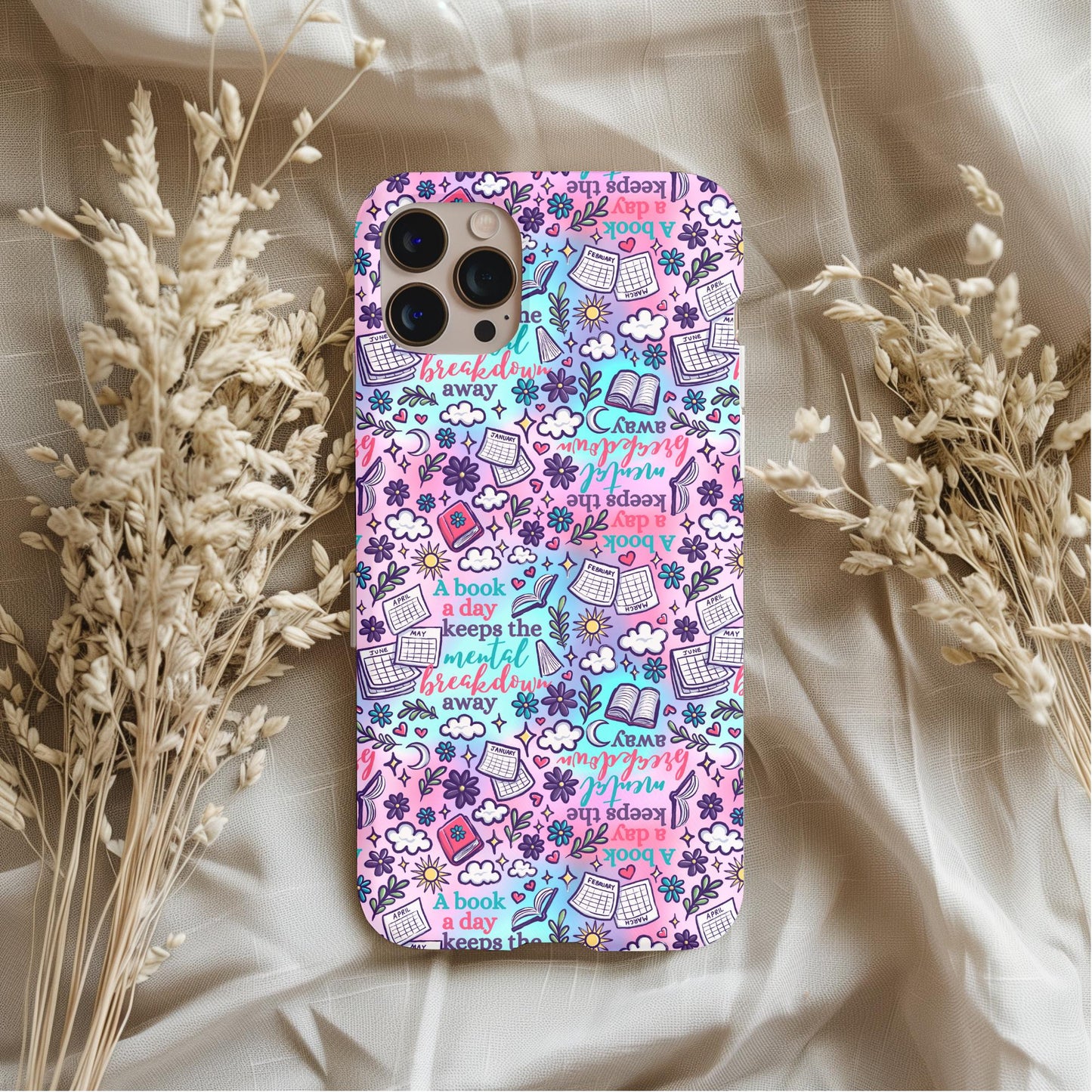 Bookish Bookworm Mental Health Phone Case
