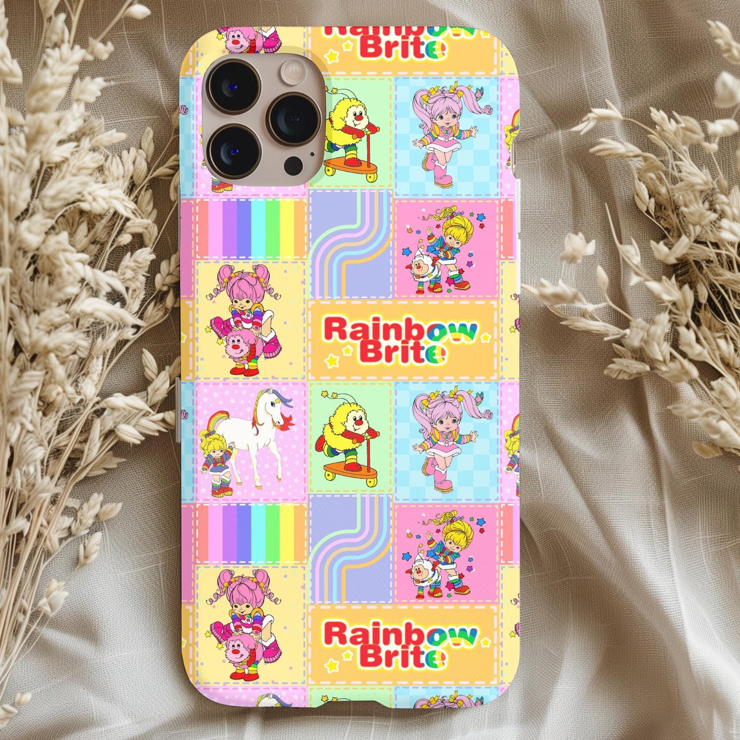 Rainbow Brite Nostalgic Patchwork Phone Case
